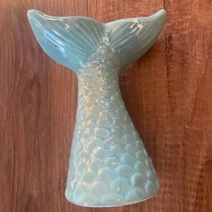 Blue Green Ceramic Mermaid Tail Decor